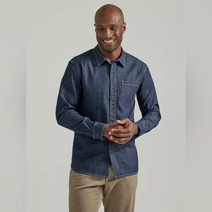 Lee, Button Down, Denim Men’s Shirt. Size L